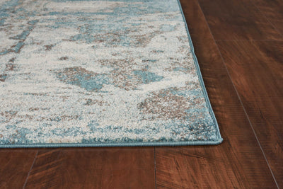 3'x5' Ivory or Teal Polypropylene Rug