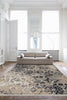8'x10' Ivory Beige Machine Woven Distressed Traditional Indoor Area Rug