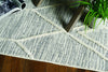 12'x15' Ivory Grey Machine Woven Geometric Indoor Area Rug