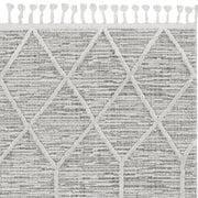 5'x8' Ivory Grey Machine Woven Scandinavian Indoor Area Rug