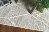 5'x8' Ivory Grey Machine Woven Scandinavian Indoor Area Rug