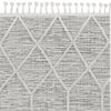 8'x11' Ivory Grey Machine Woven Geometric Indoor Area Rug