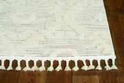144" X 180" Ivory Beige Polyester Rug