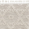 3' x 5' Ivory Beige Diamonds Area Rug with Fringe