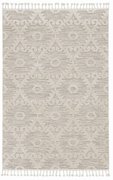 94" X 130" X 0.25" Ivory Beige Polyester Rug