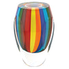 6" MultiColor Art Glass Vase