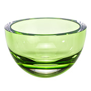 6" Mouth Blown Crystal European Made Lead Free Spring Green Bowl