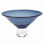 12" Mouth Blown Crystal Midnight Blue Centerpiece Bowl