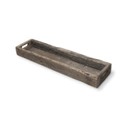 Meduim Natural Brown Reclaimed Wood With Grains And Knots Highlight Tray
