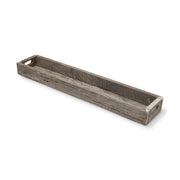 Large Natural Brown Reclaimed Wood With Grains And Knots Highlight Tray