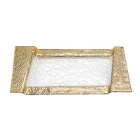 13" Handcrafted Gold Snack or Vanity Tray