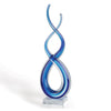 9" Blue Art Glass Centerpiece