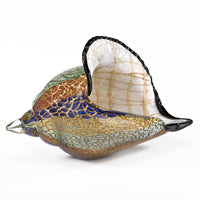 9" MultiColor Large Conch Shell Art Glass