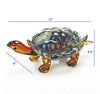 6" Mouth Blown Turtle Art Glass