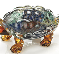 6" Mouth Blown Turtle Art Glass