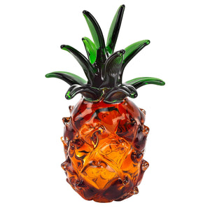 10" Mouth Blown Pineapple Art Glass
