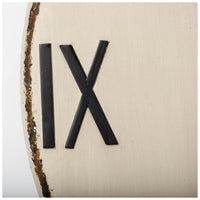 38.5" Round Oversize Lakeside Wall Clock w- Faux Rusted Edge and Large Roman Numeral