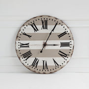 41.5"Oversize Round Farmhouse Wall Clock with Faux Rusted Edging