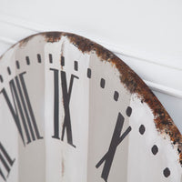 41.5"Oversize Round Farmhouse Wall Clock with Faux Rusted Edging