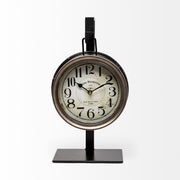Metallic Brown Metal Hanging Desk-Table Clock