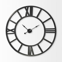 54" Round XL Industrial style Wall Clock with Open Face Desing