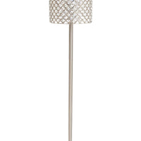 Metal Floor Lamp with Crystal Bead Shade