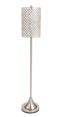 Metal Floor Lamp with Crystal Bead Shade
