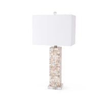 Set of 2 Mother of Pearl Coastal Table Lamps