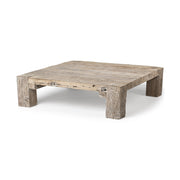 48" Natural Rectangular Distressed Coffee Table