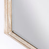V Shaped Wooden Frame Wall Mirror w- Clear Glass