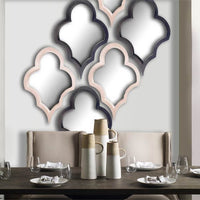 White Wood Frame Wall Mirror