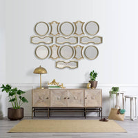 Gold Wood Frame Wall Mirror
