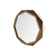 32" Octagon Wooden Frame Wall Mirror