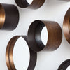 Set of 8 Brown Metal Wall Mirrors