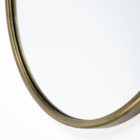 Oval Gold Metal Frame Wall Mirror