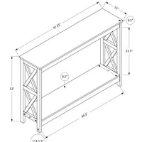 Rectangular Grey Hall Console Accent Table