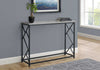 44" Rectangular GreywithBlack Metal Hall Console Accent Table