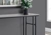 48" Rectangular GreywithBlack Metal Hall Console Accent Table