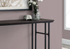 48" Rectangular GreywithBlack Metal Hall Console Accent Table