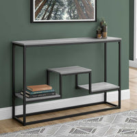 48" Rectangular Grey Wash Finish Hall Console Accent Table