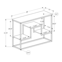 48" Rectangular Grey Wash Finish Hall Console Accent Table