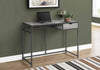 42" Grey and Dark Grey Metal Computer Desk