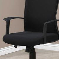 Black with Black Fabric High Back Executive Office Chair