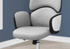 Grey Leather Look High Back Executive Office Chair