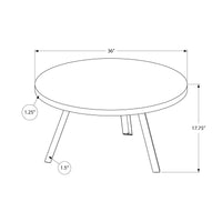 Round Golden Pine with Black Metal Coffee Table