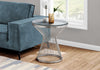 Stainless Steel with Tempered Glass Accent Table