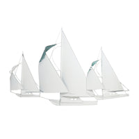 Sailboat Metal Centerpiece in Distressed Finish