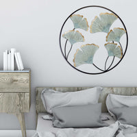 Floral Metal Decor with Gold Metallic Finish