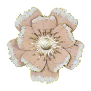 Flower Metal Wall Decor with Matte-Finished Petals