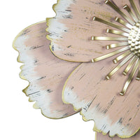 Flower Metal Wall Decor with Matte-Finished Petals